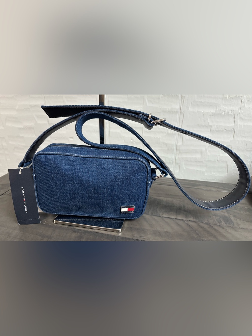 Tommy Hilfiger Dark Denim Crossbody Camera Bag
